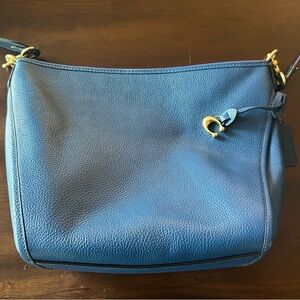 Coach Pebbled Leather Small Dufflete True Blue